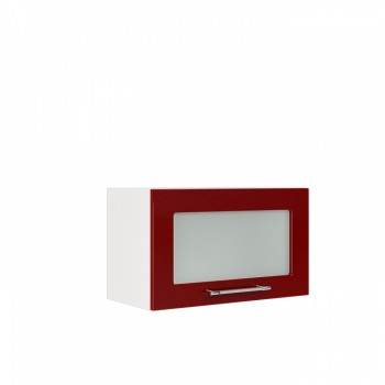Бруклин ШВГС 600 Шкаф верхний горизонтальный со стеклом (Бетон белый/корпус Венге) в Убинском - ubinskoe.mebel54.com | фото