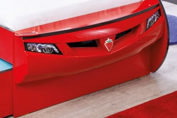 CARBED Кровать-машина Coupe с выдвижной кроватью Red 20.03.1306.00 в Убинском - ubinskoe.mebel54.com | фото