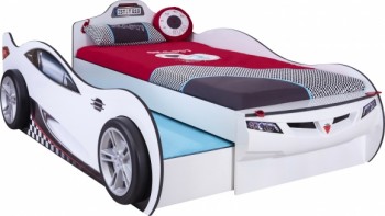 CARBED Кровать-машина Coupe с выдвижной кроватью White 20.03.1310.00 в Убинском - ubinskoe.mebel54.com | фото
