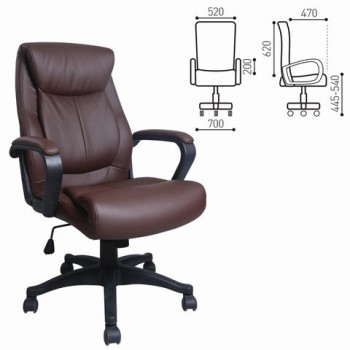 Кресло офисное BRABIX Enter EX-511 (коричневый) в Убинском - ubinskoe.mebel54.com | фото