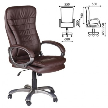 Кресло офисное BRABIX Omega EX-589 (коричневое) в Убинском - ubinskoe.mebel54.com | фото