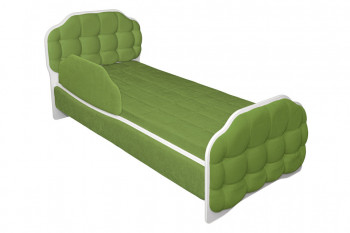 Кровать 190 Атлет Lux 76 Зелёный (мягкий бортик) в Убинском - ubinskoe.mebel54.com | фото
