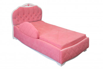 Кровать 190 Гармония Lux 36 Розовый (мягкий бортик) в Убинском - ubinskoe.mebel54.com | фото