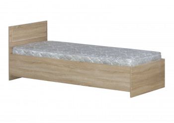 Кровать одинарная 800-2 без матраса (прямые спинки) Дуб Сонома в Убинском - ubinskoe.mebel54.com | фото