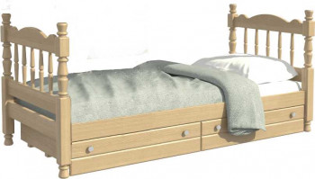 Кровать одинарная Аленка из массива сосны 800*1890 Сосна в Убинском - ubinskoe.mebel54.com | фото