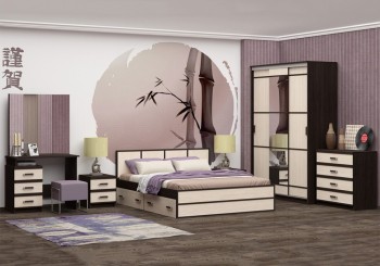 Модульная спальня Сакура в Убинском - ubinskoe.mebel54.com | фото